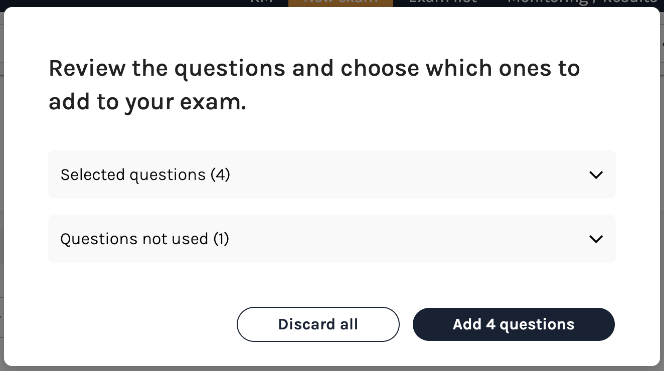AI question generation