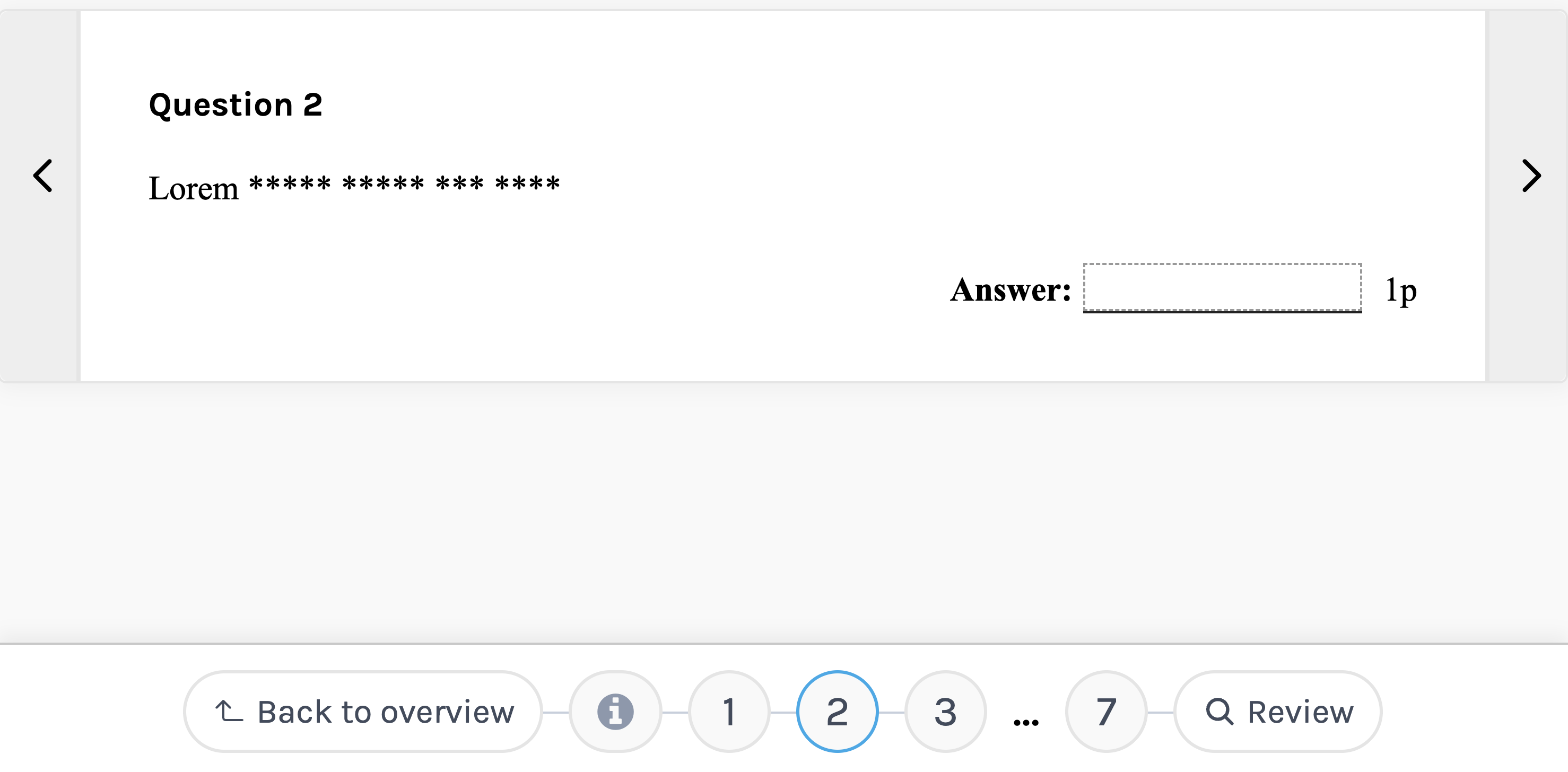 Show students one question at a time