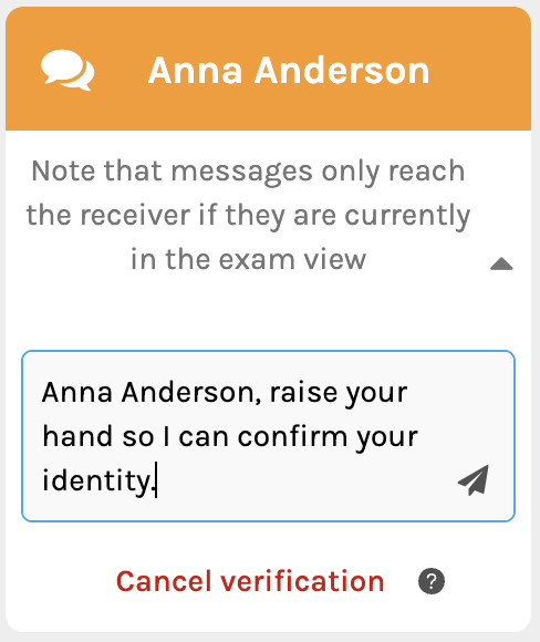 Verify student identity