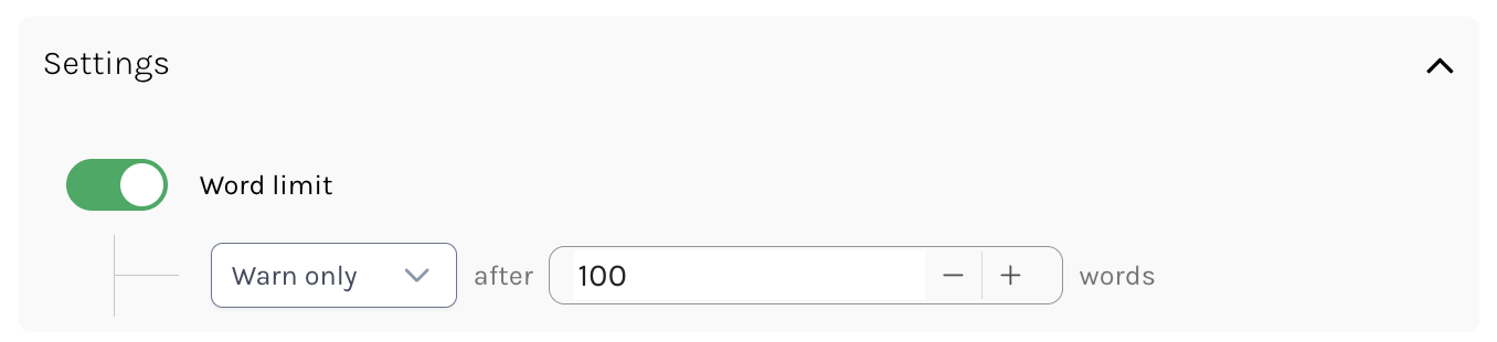 Word limit