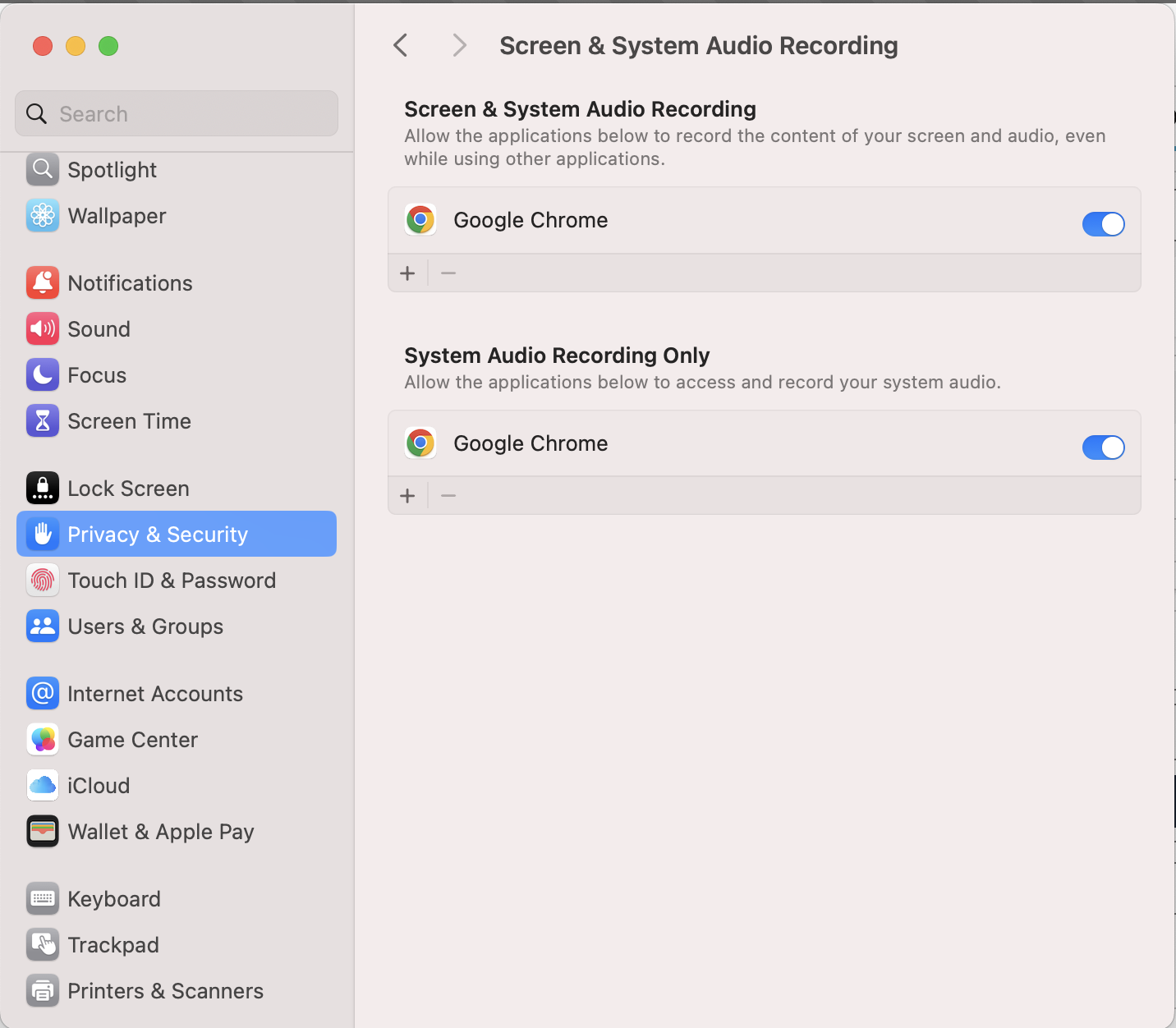 Screen monitoring