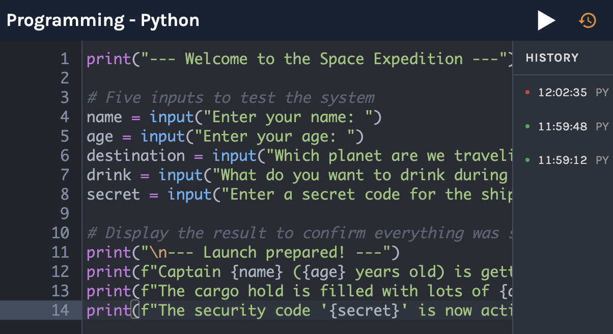 Programming/Code editor